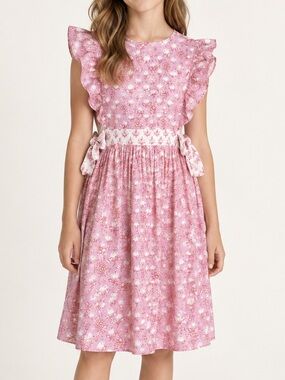 Smockingbird Pink Floral Dress Girl’s Sz. 12Y